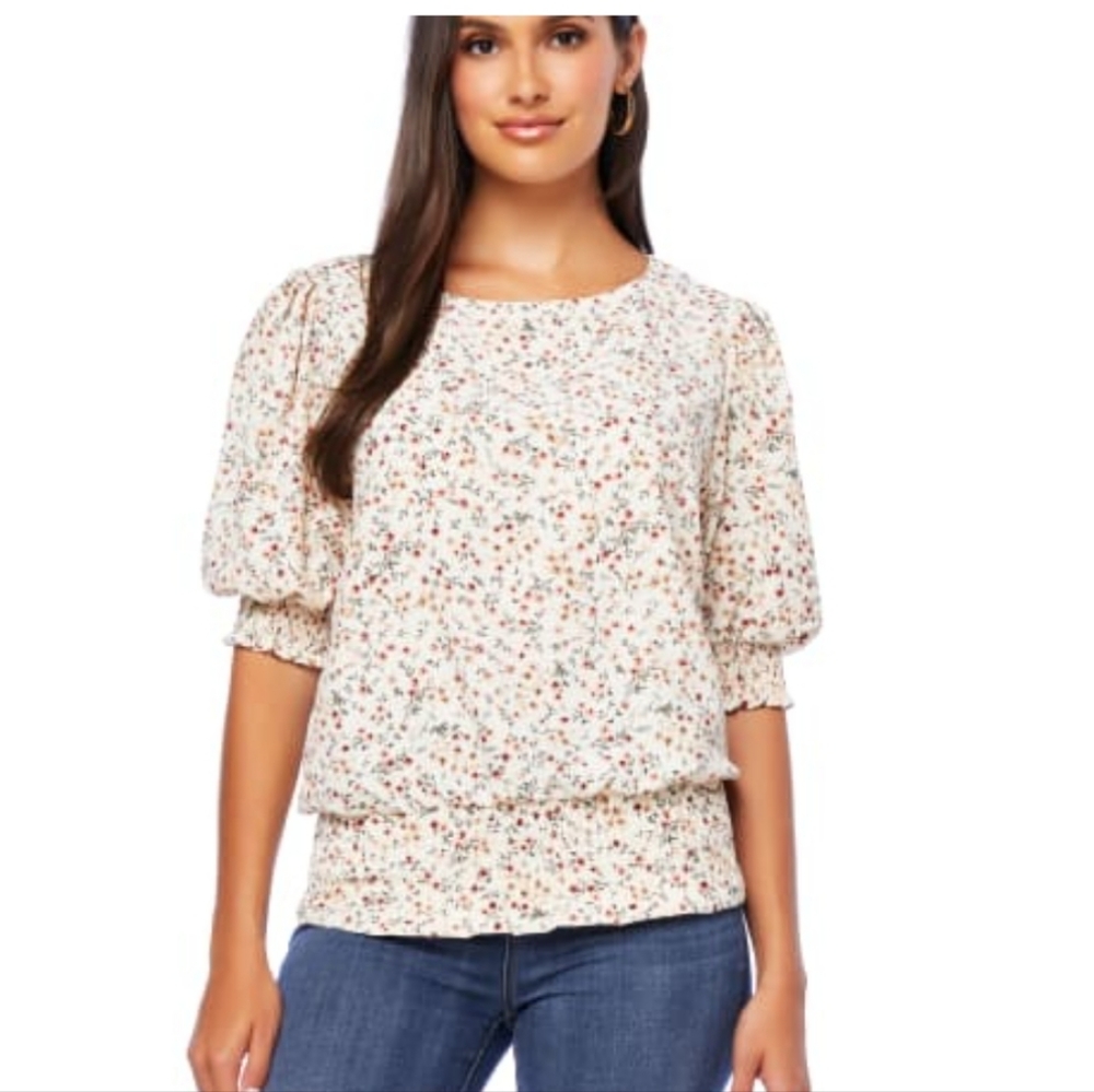 Les Ami floral top, size M